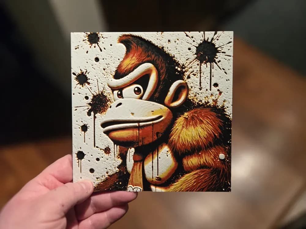 Graffiti Donkey Kong Hueforge by 3Ree Printing HueForge model: Graffiti Donkey Kong Hueforge by 3Ree Printing
