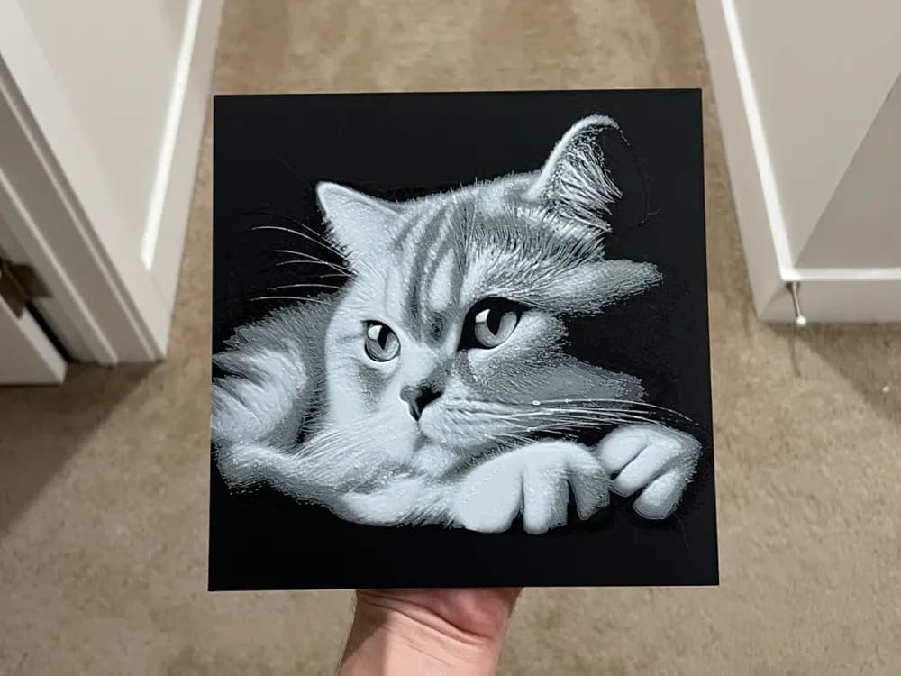 Lazy Cat Hueforge by RP47 Designs HueForge model: Lazy Cat Hueforge by RP47 Designs
