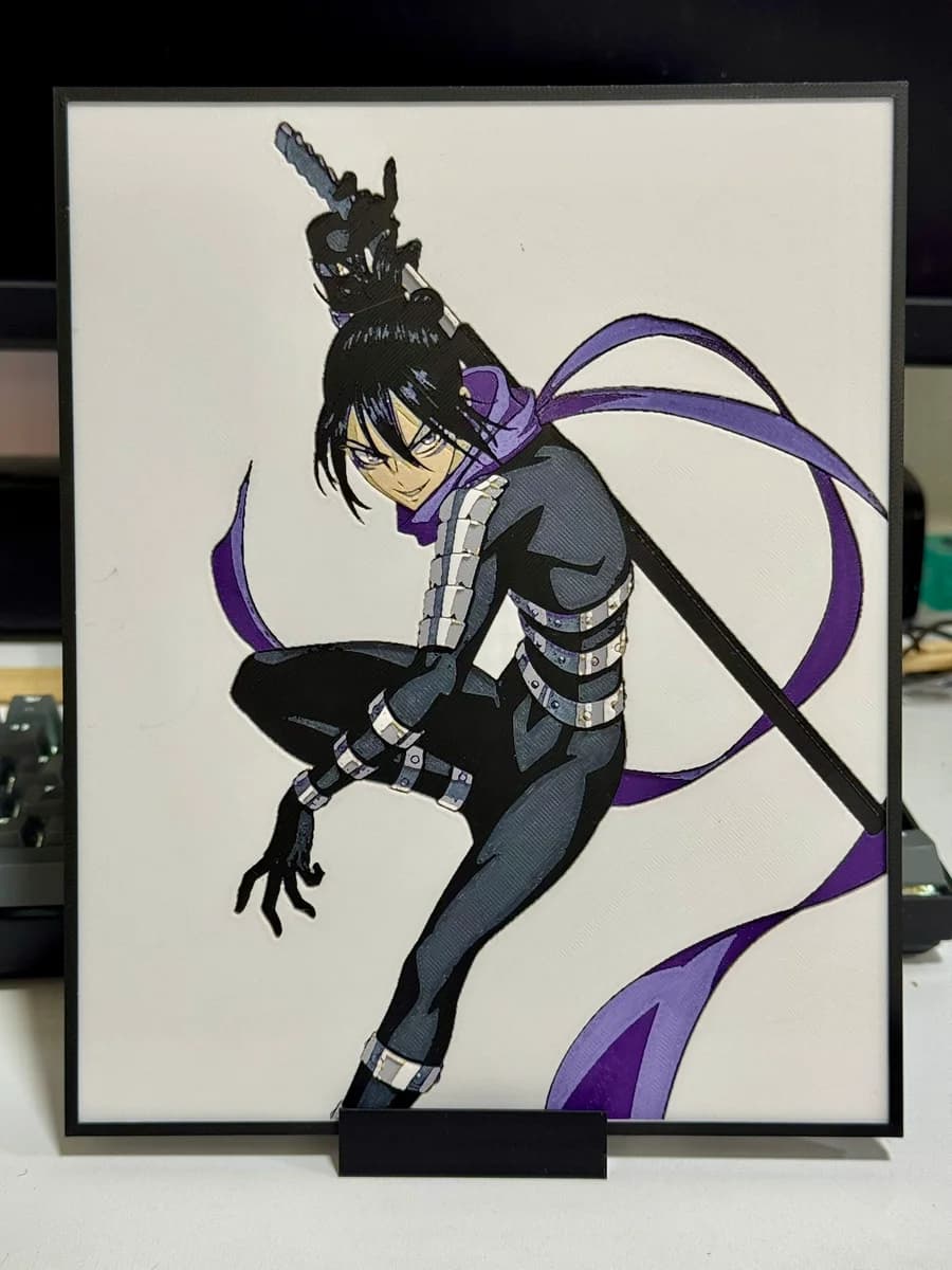 HueForge model: One Punch Man - Speed o' Sound Sonic by Strata Prints