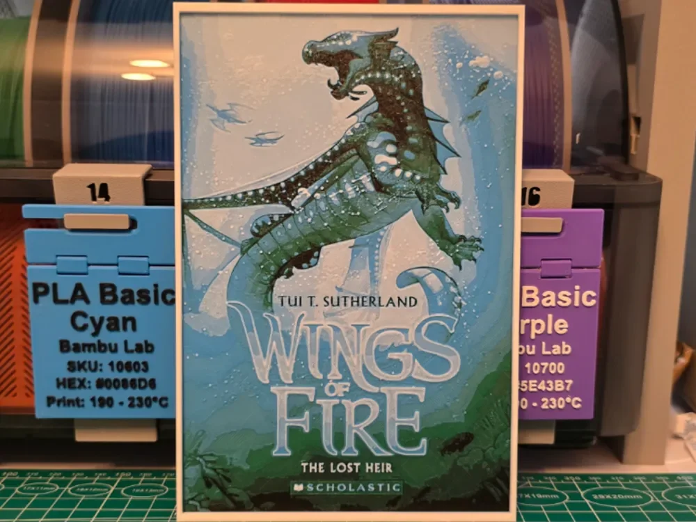 Wings of Fire: The Lost Heir Book Poster Hueforge by Lumpy3D HueForge model: Wings of Fire: The Lost Heir Book Poster Hueforge by Lumpy3D