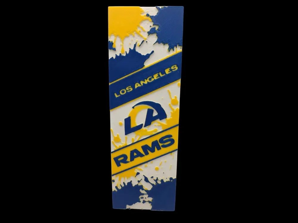 L.A. Rams 50x150mm Bookmark by MythicHue's HueForge model: L.A. Rams 50x150mm Bookmark by MythicHue's
