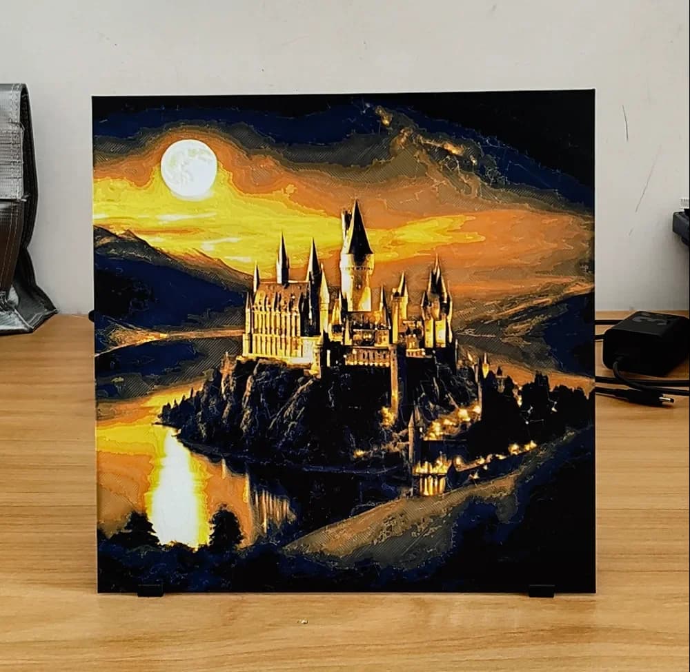 Hogwarts at night Hueforge by enricoRE HueForge model: Hogwarts at night Hueforge by enricoRE