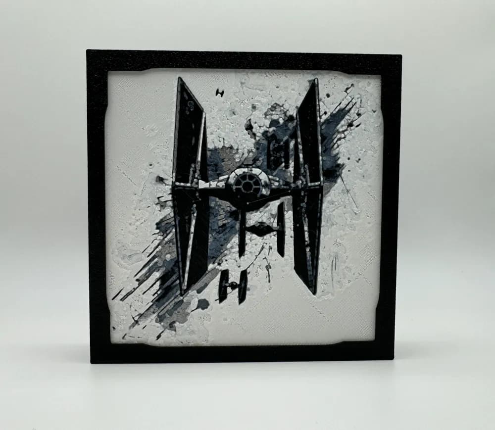 Tie Fighters - Star Wars Hueforge by Canadian Gamer HueForge model: Tie Fighters - Star Wars Hueforge by Canadian Gamer
