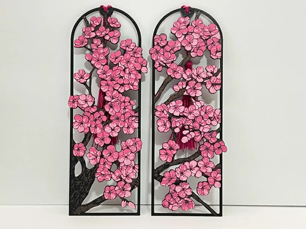 Flower Blossoms Bookmark Set - Color Customize