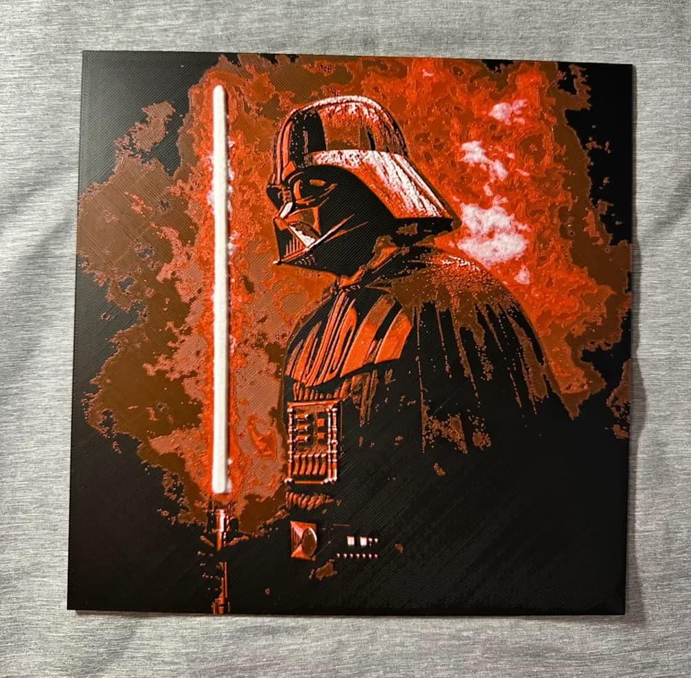 HueForge model: Darth Vader 3-Color Hueforge by Hey Ben