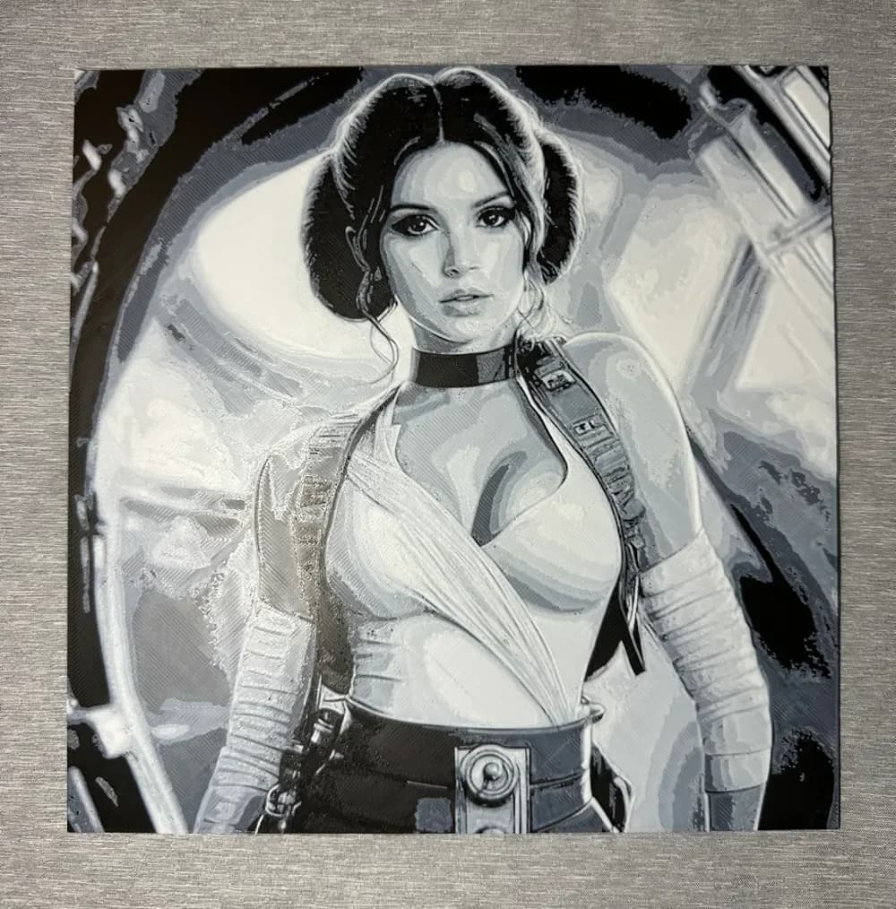 Princess Leia Hueforge by Hey Ben HueForge model: Princess Leia Hueforge by Hey Ben