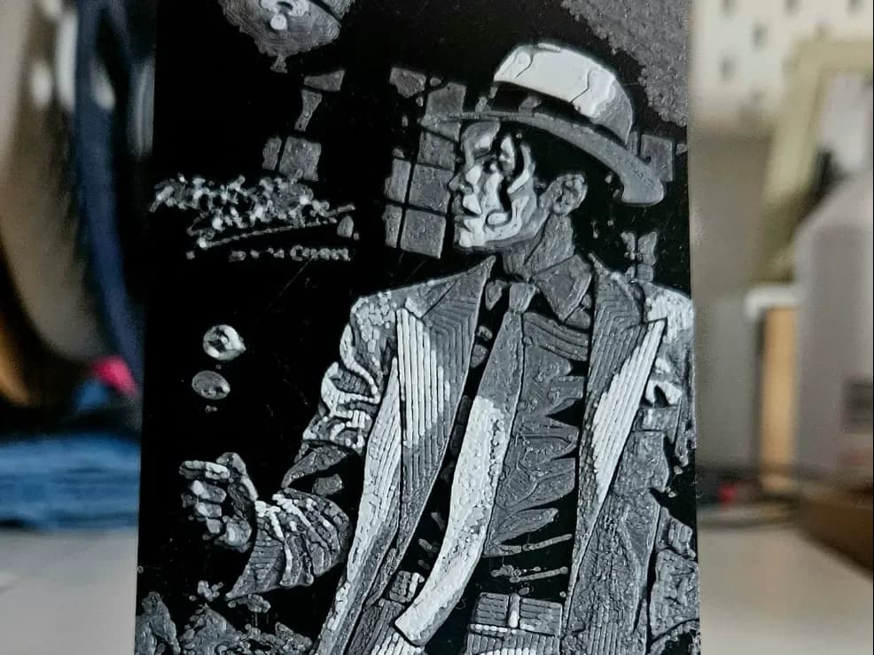 Micheal Jackson Smooth Criminal by Mano's 3d_Art HueForge model: Micheal Jackson Smooth Criminal by Mano's 3d_Art