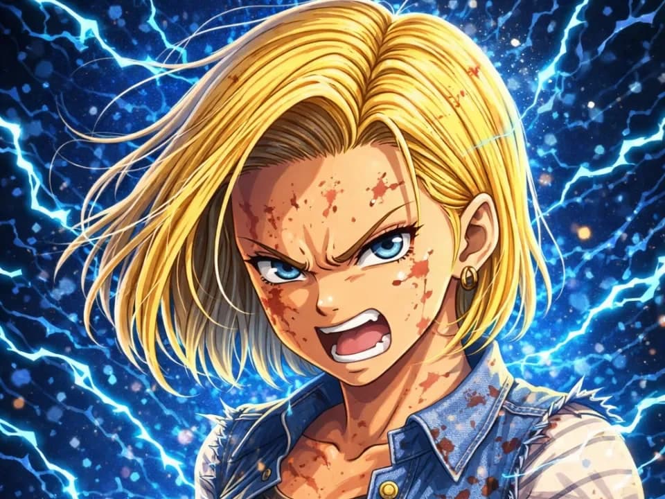 C18- Cyborg 18 Dragon Ball by Hueforge Maker HueForge model: C18- Cyborg 18 Dragon Ball by Hueforge Maker