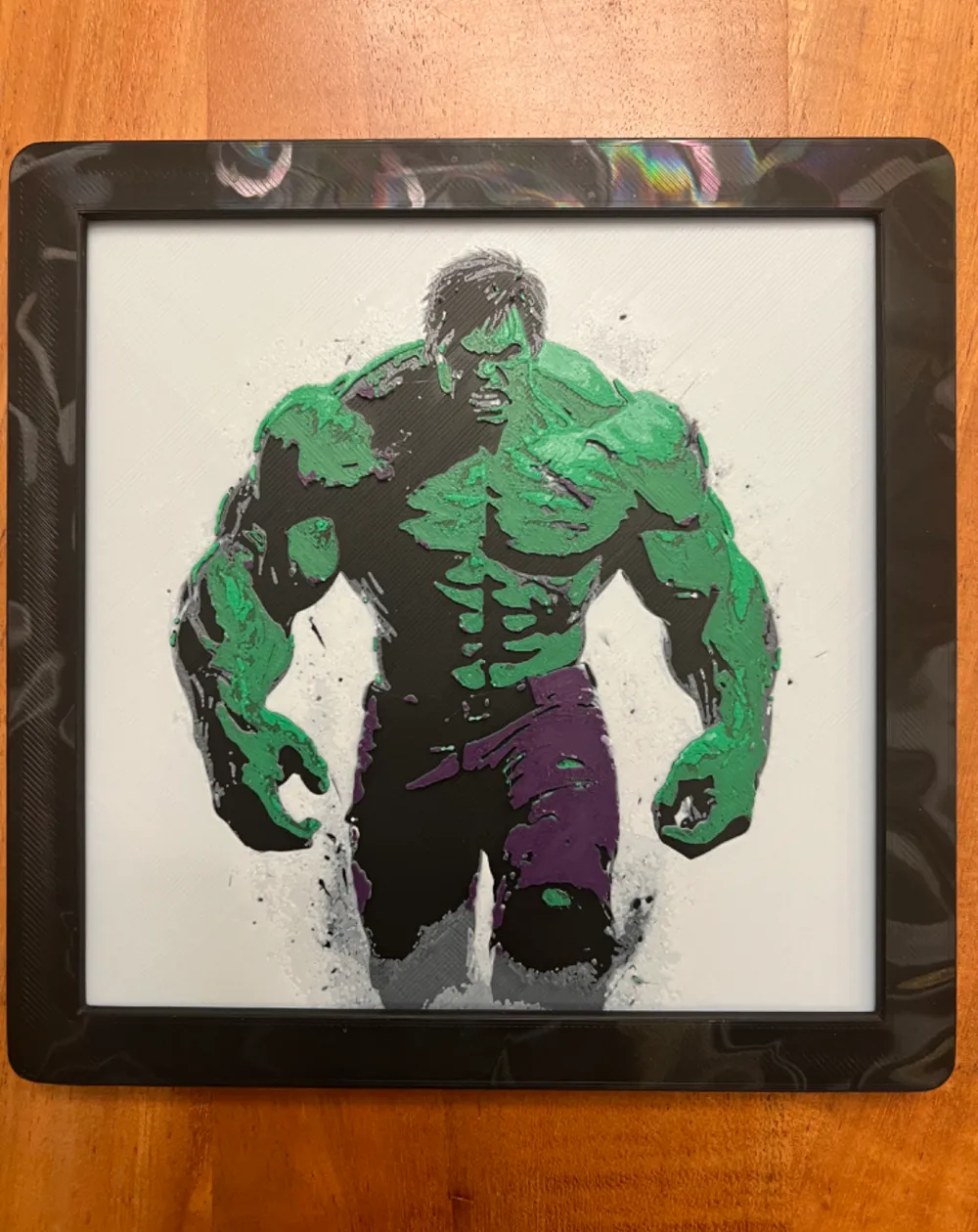 The Hulk(Multi-Color) by JustBe 3D Printing HueForge model: The Hulk(Multi-Color) by JustBe 3D Printing