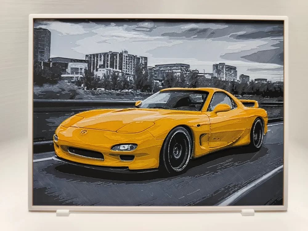 Mazda RX-7 - Hueforge by BeaN HueForge model: Mazda RX-7 - Hueforge by BeaN