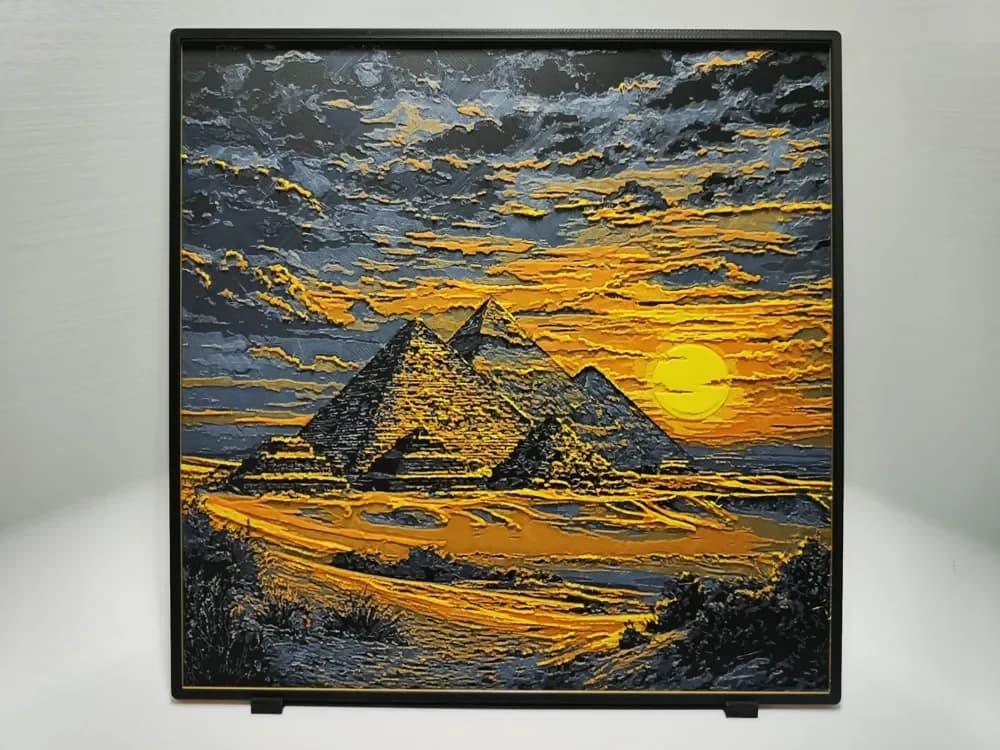 HueForge model: Pyramids Sunset - Hueforge by BeaN