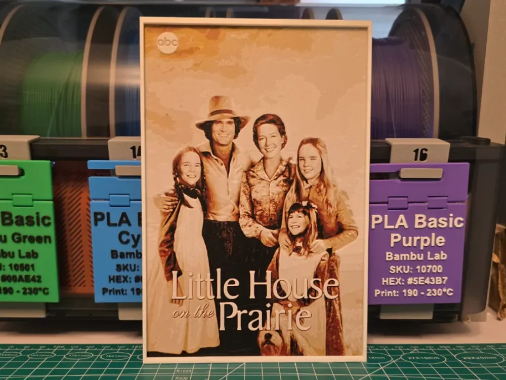 HueForge model: Little House on the Prairie Poster - Hueforge Art by Lumpy3D
