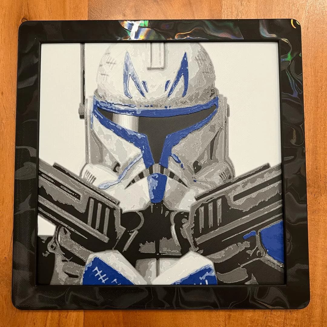 Capitain Rex Close Up by JustBe 3D Printing HueForge model: Capitain Rex Close Up by JustBe 3D Printing