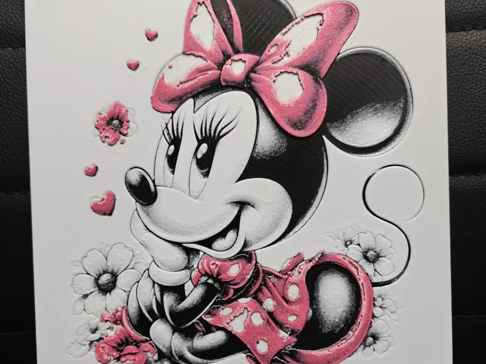 Minnie Mouse by TheHueforgeLady HueForge model: Minnie Mouse by TheHueforgeLady