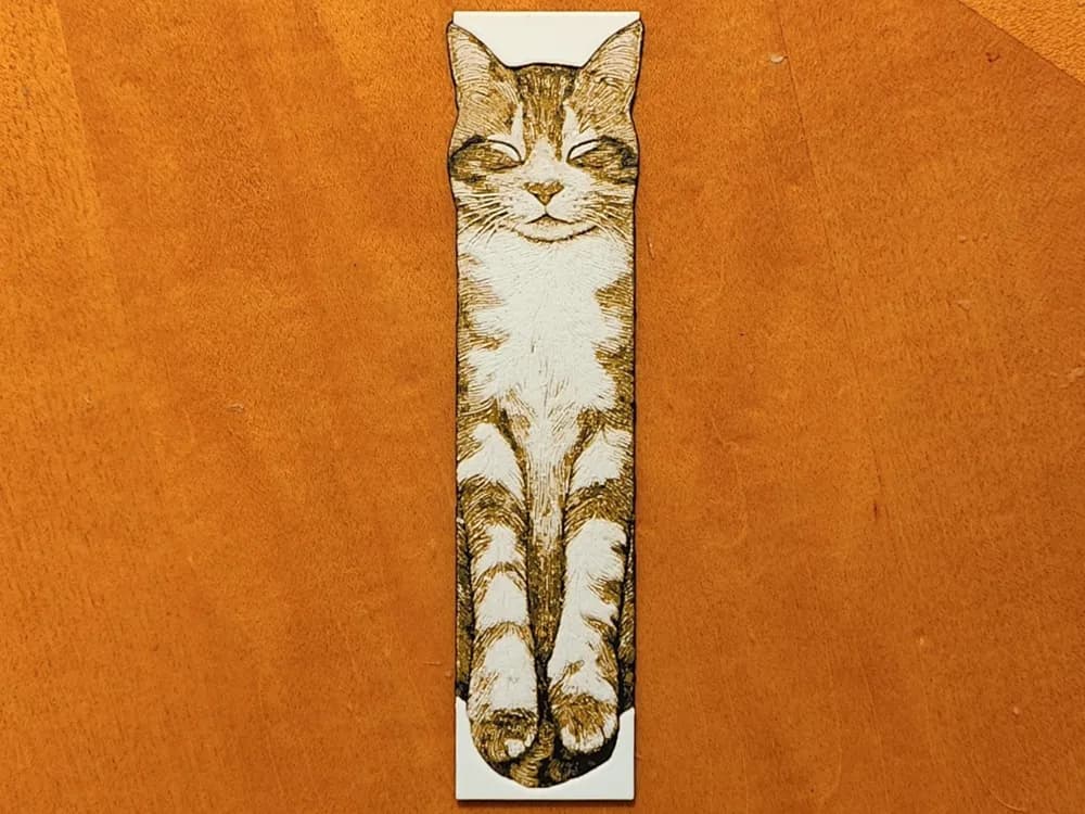 Paws and Pages Bookmark - Hueforge by Sarge HueForge model: Paws and Pages Bookmark - Hueforge by Sarge