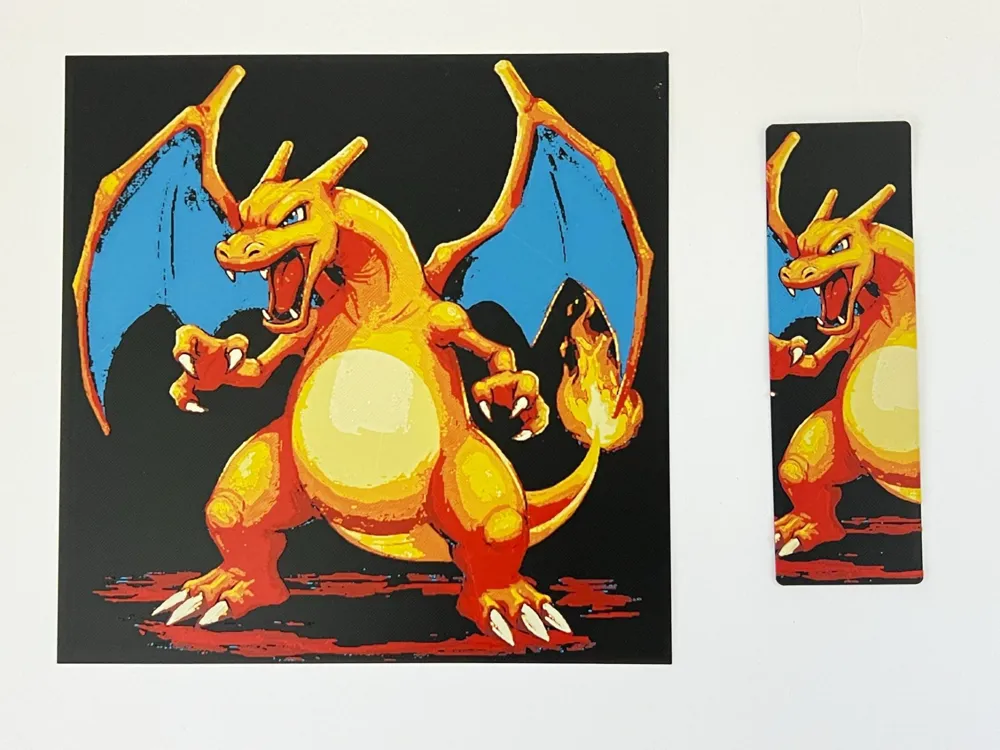 Charizard - Bookmark / Portrait by 3djd HueForge model: Charizard - Bookmark / Portrait by 3djd