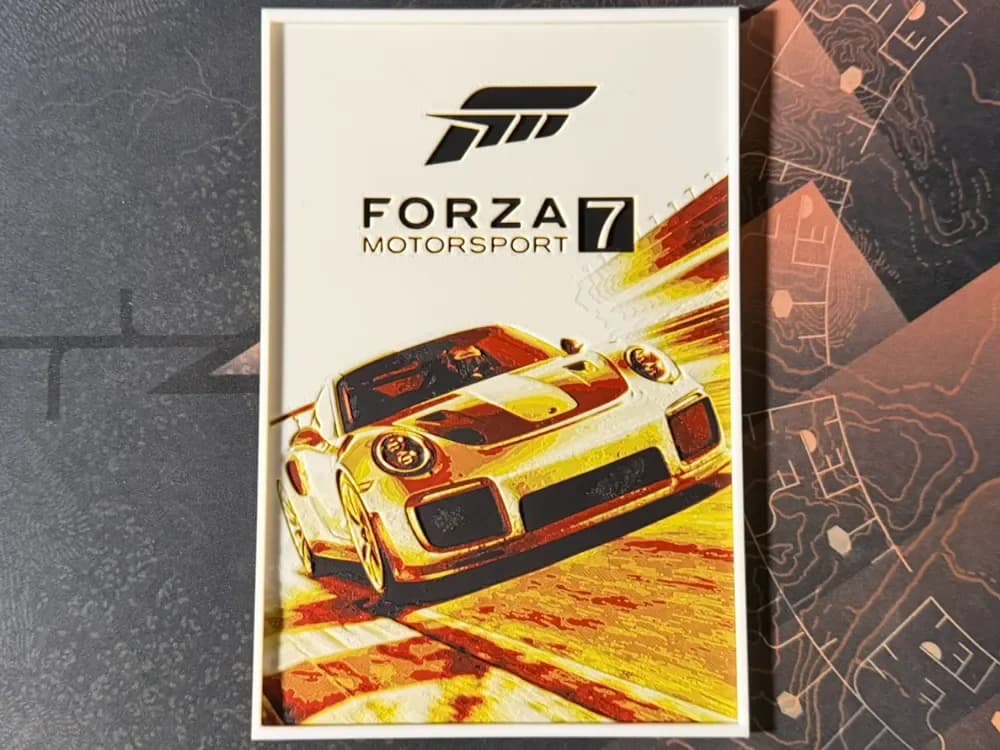 Forza Motorsport 7 - HueForge Game by ZorPrime7 HueForge model: Forza Motorsport 7 - HueForge Game by ZorPrime7