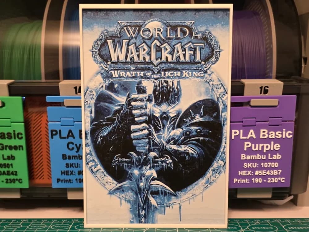 World of Warcraft: Wrath of the Lich King Hueforge by Lumpy3D HueForge model: World of Warcraft: Wrath of the Lich King Hueforge by Lumpy3D