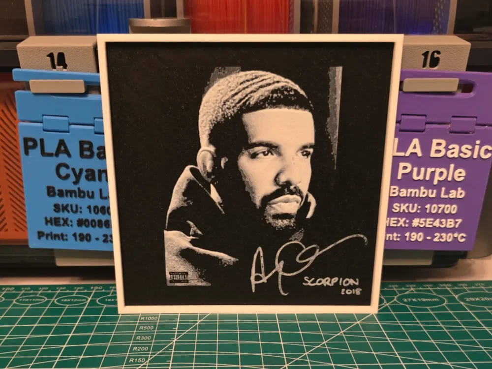 Drake "Scorpion" Album - Hueforge Art by Lumpy3D HueForge model: Drake "Scorpion" Album - Hueforge Art by Lumpy3D