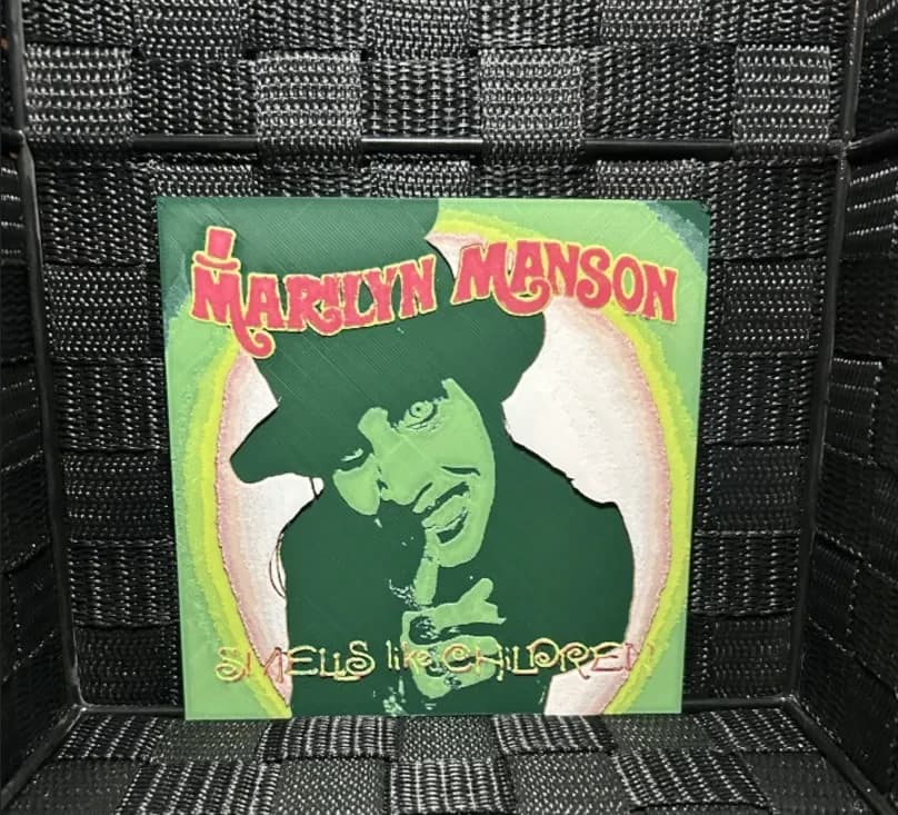 HueForge model: Hueforge Music Poster -Marilyn Manson Smell Like C by JoDau