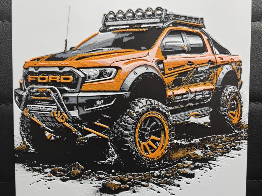 Ford Ranger Raptor Touring by TheHueforgeLady HueForge model: Ford Ranger Raptor Touring by TheHueforgeLady