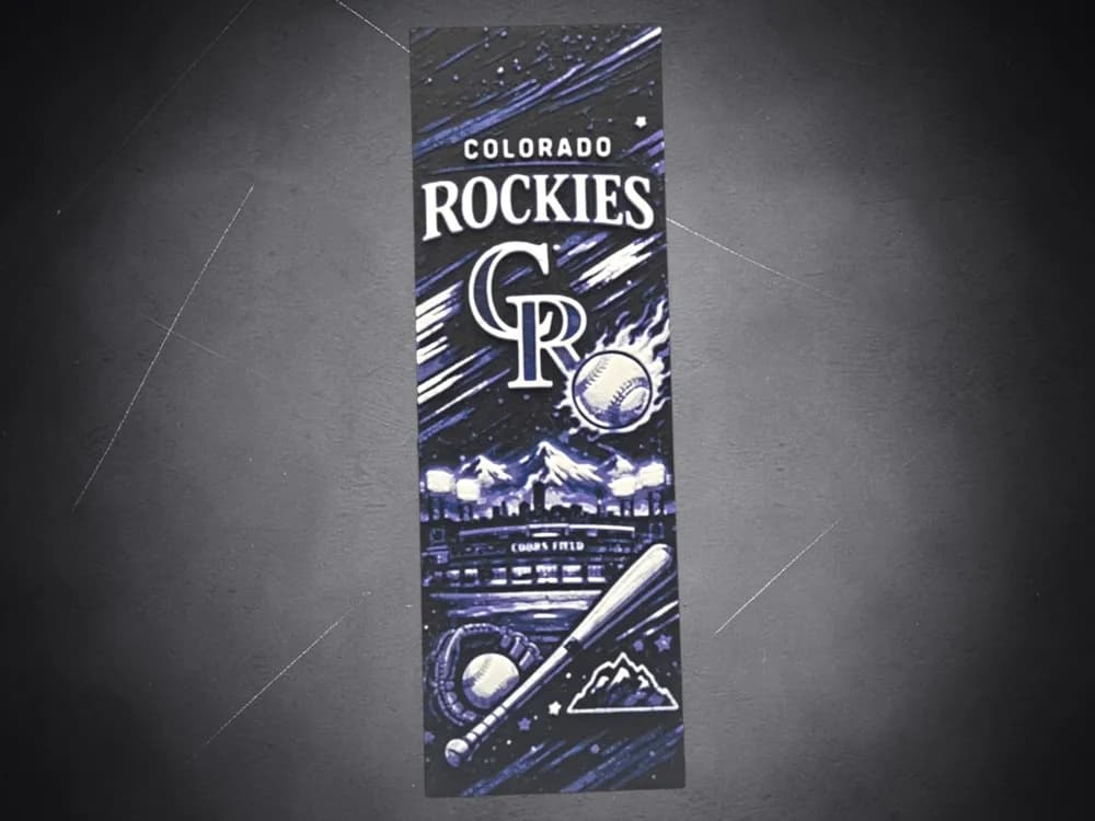 Colorado Rockies MLB Bookmark Colorado Rockies MLB Bookmark