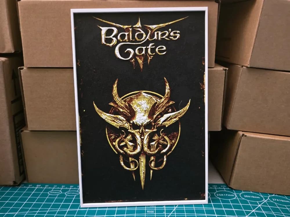 Baldur's Gate 3 Poster - Hueforge Art by Lumpy3D HueForge model: Baldur's Gate 3 Poster - Hueforge Art by Lumpy3D
