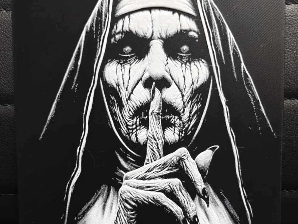 The Nun Conjuring NO AMS REQUIRED by TheHueforgeLady HueForge model: The Nun Conjuring NO AMS REQUIRED by TheHueforgeLady