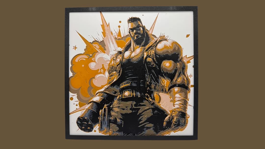 Barret Wallace - Final Fantasy 7 - Hueforge by Canadian Gamer HueForge model: Barret Wallace - Final Fantasy 7 - Hueforge by Canadian Gamer