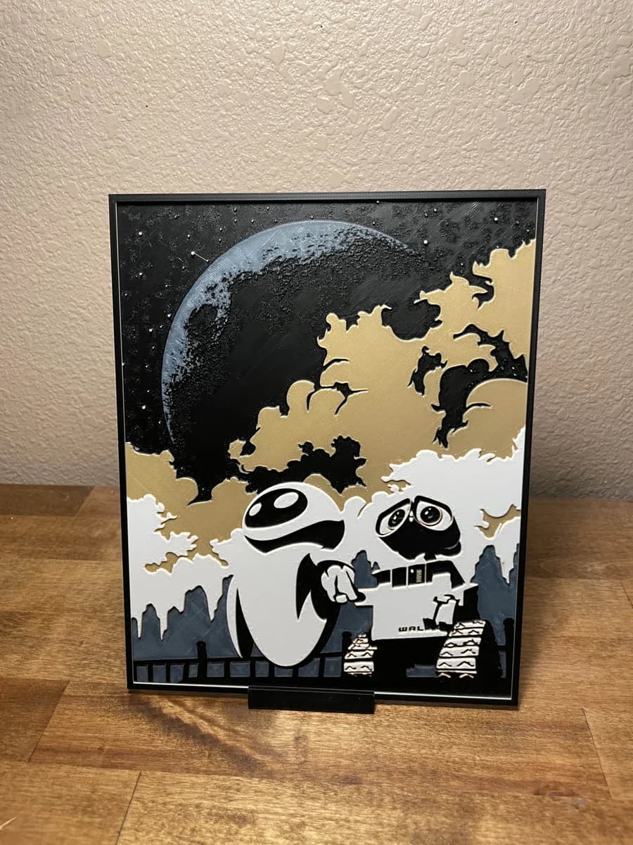 Walle-E and Eve by Cloudy Nostalgia HueForge model: Walle-E and Eve by Cloudy Nostalgia