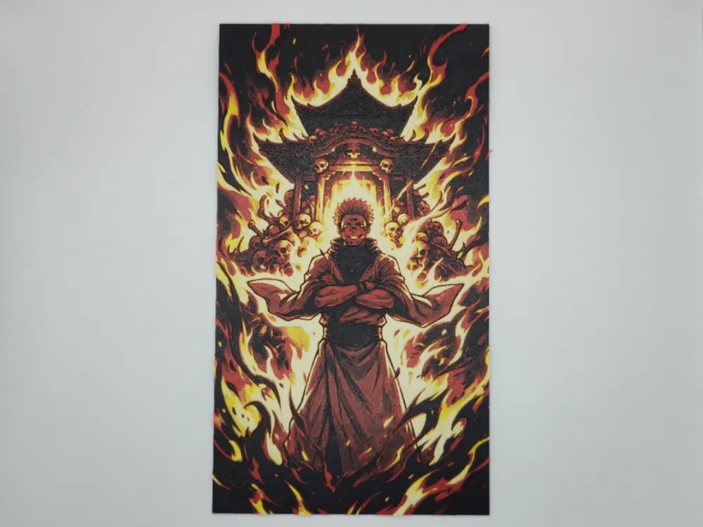 Sukuna Fire Jujutsu Kaisen by Kactus Fpv HueForge model: Sukuna Fire Jujutsu Kaisen by Kactus Fpv