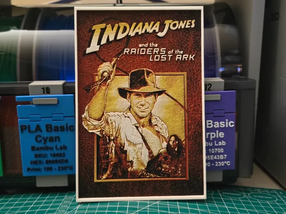 Indiana Jones and the Raiders of the Lost Ark Art by Lumpy3D HueForge model: Indiana Jones and the Raiders of the Lost Ark Art by Lumpy3D