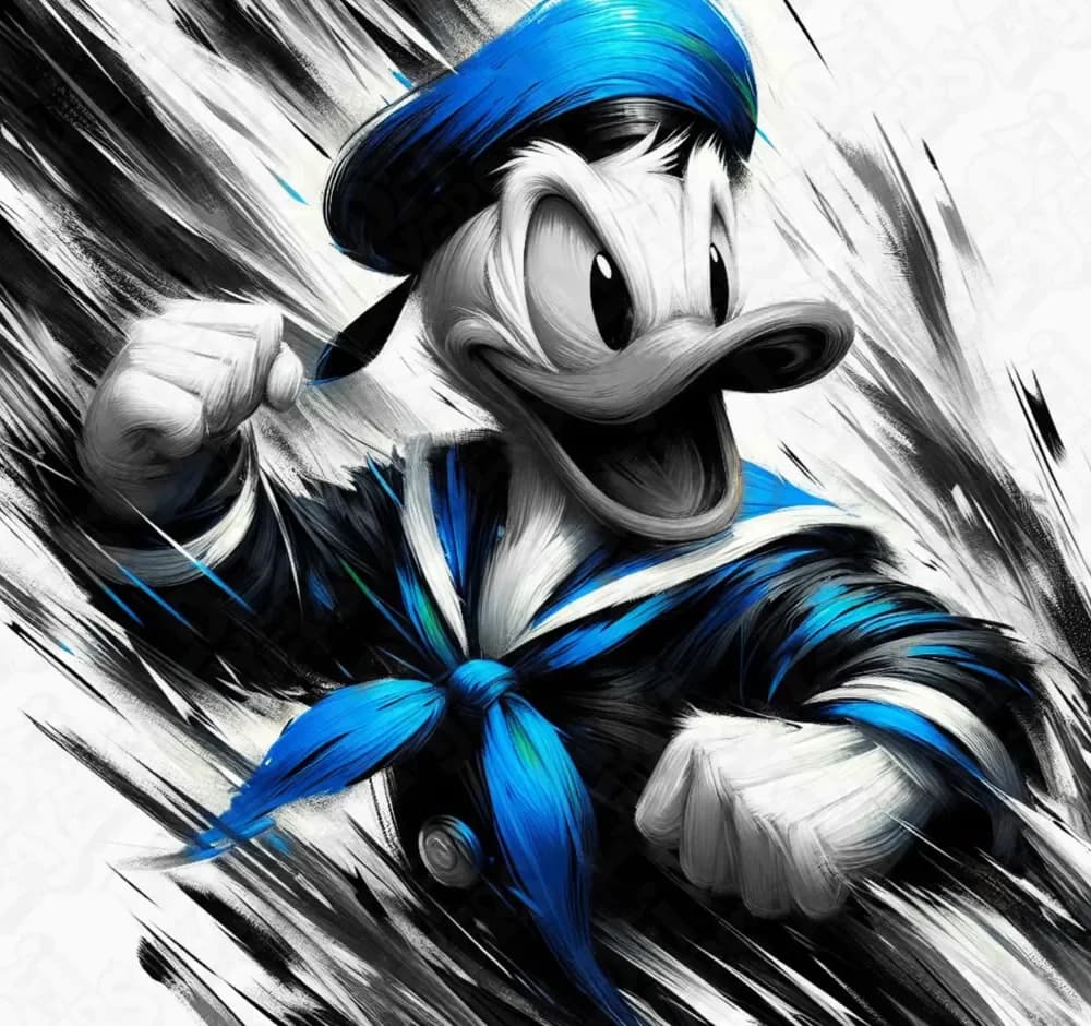 Donald Duck Hueforge by LoFi Layers HueForge model: Donald Duck Hueforge by LoFi Layers