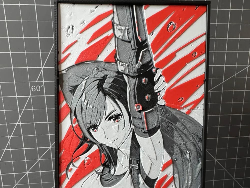 Hueforge of Tifa Lockhart from Final Fantasy Hueforge of Tifa Lockhart from Final Fantasy
