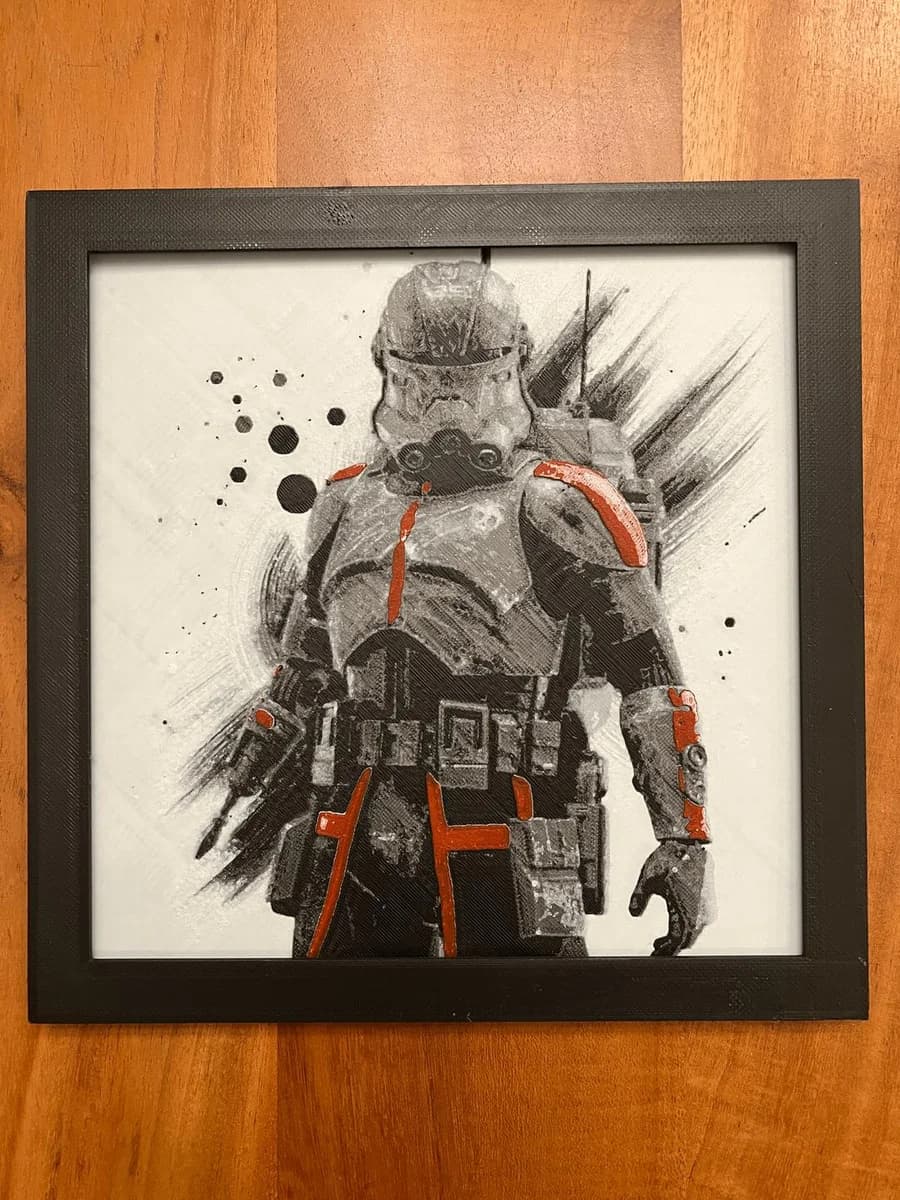 Echo from The Bad Batch by JustBe 3D Printing HueForge model: Echo from The Bad Batch by JustBe 3D Printing