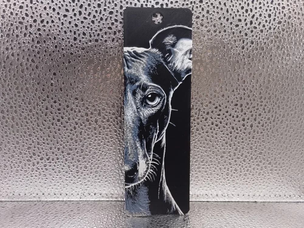 Greyhound Bookmark - Hueforge by Borishotch Industries HueForge model: Greyhound Bookmark - Hueforge by Borishotch Industries