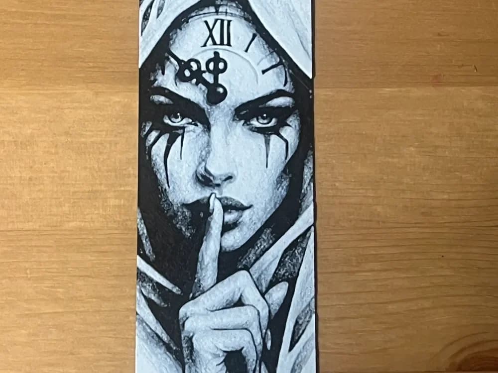 woman bookmark by Morganja HueForge model: woman bookmark by Morganja