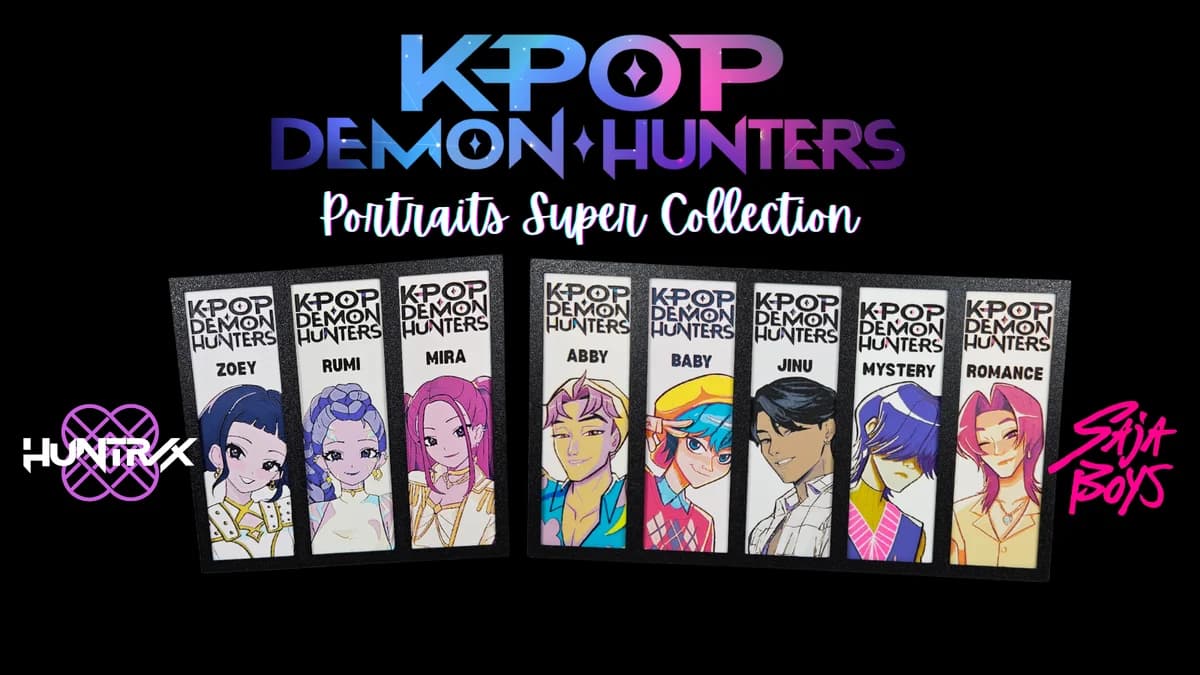 HueForge model: KPop Demon Hunters Portraits Bookmark Super Collection by BusyKikiBee