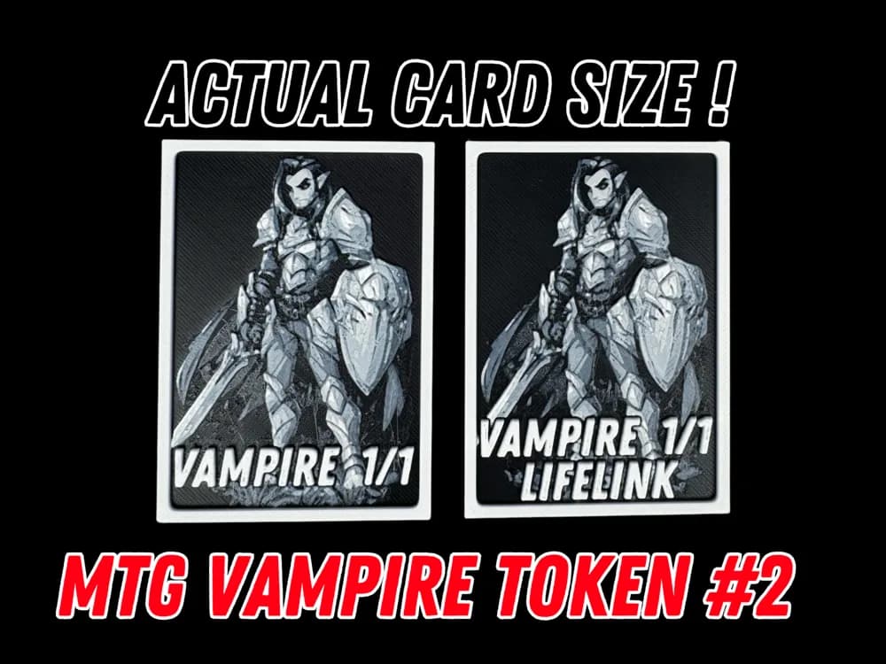 Vampire Token #2 - Magic the Gathering by Canadian Gamer HueForge model: Vampire Token #2 - Magic the Gathering by Canadian Gamer