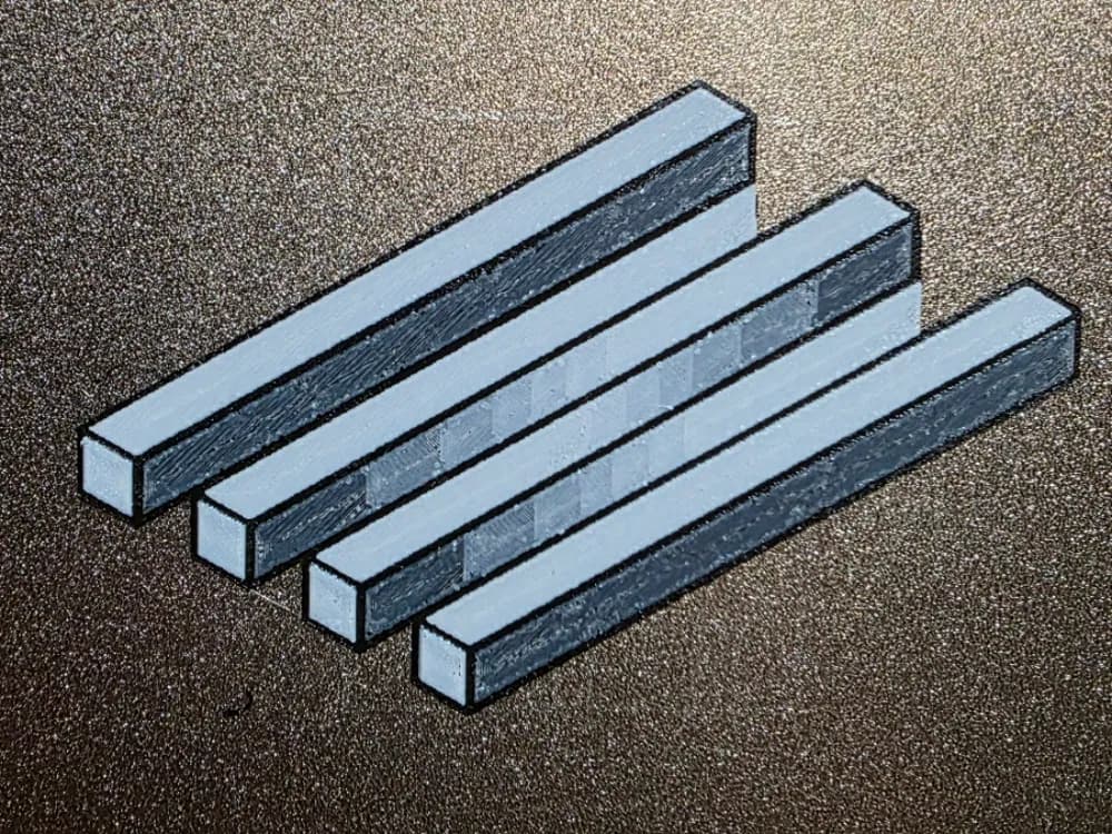 Optical Illusion:Three or Four Bars? Black/White by AirMechDesigns HueForge model: Optical Illusion:Three or Four Bars? Black/White by AirMechDesigns
