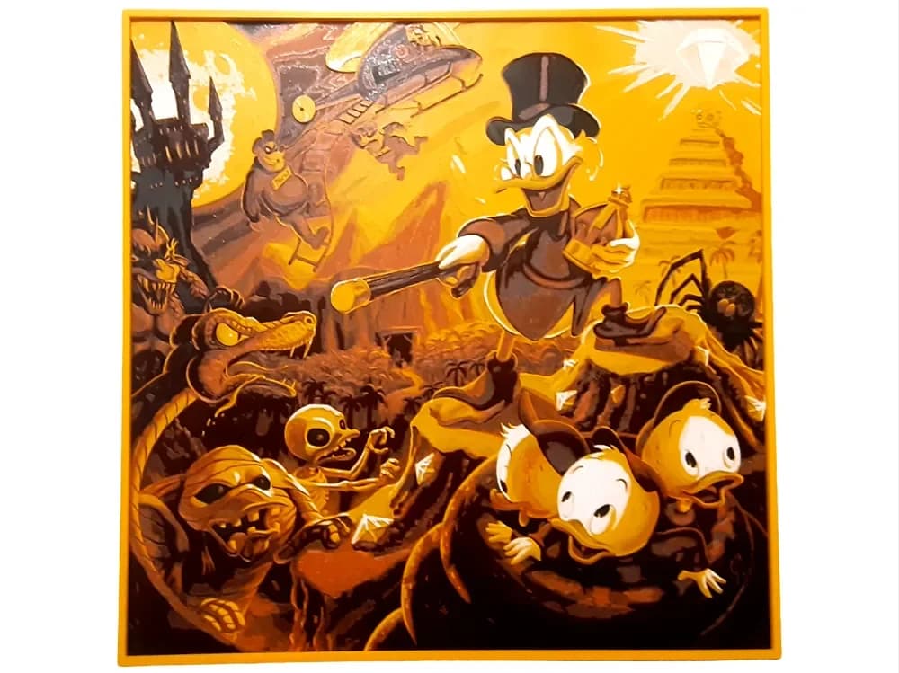 HueForge model: Ducktales NES Hueforge Uncle Scrooge McDuck Orange by Elsie Moonshadow