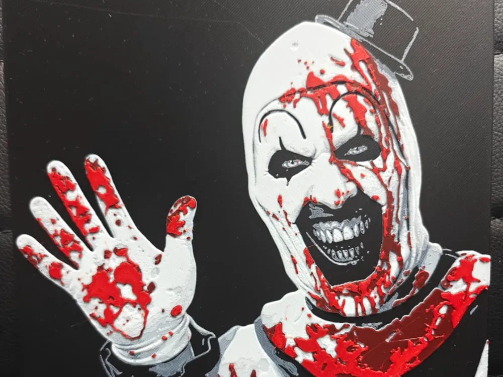 Art The Clown Terrifier NO AMS REQUIRED by TheHueforgeLady HueForge model: Art The Clown Terrifier NO AMS REQUIRED by TheHueforgeLady