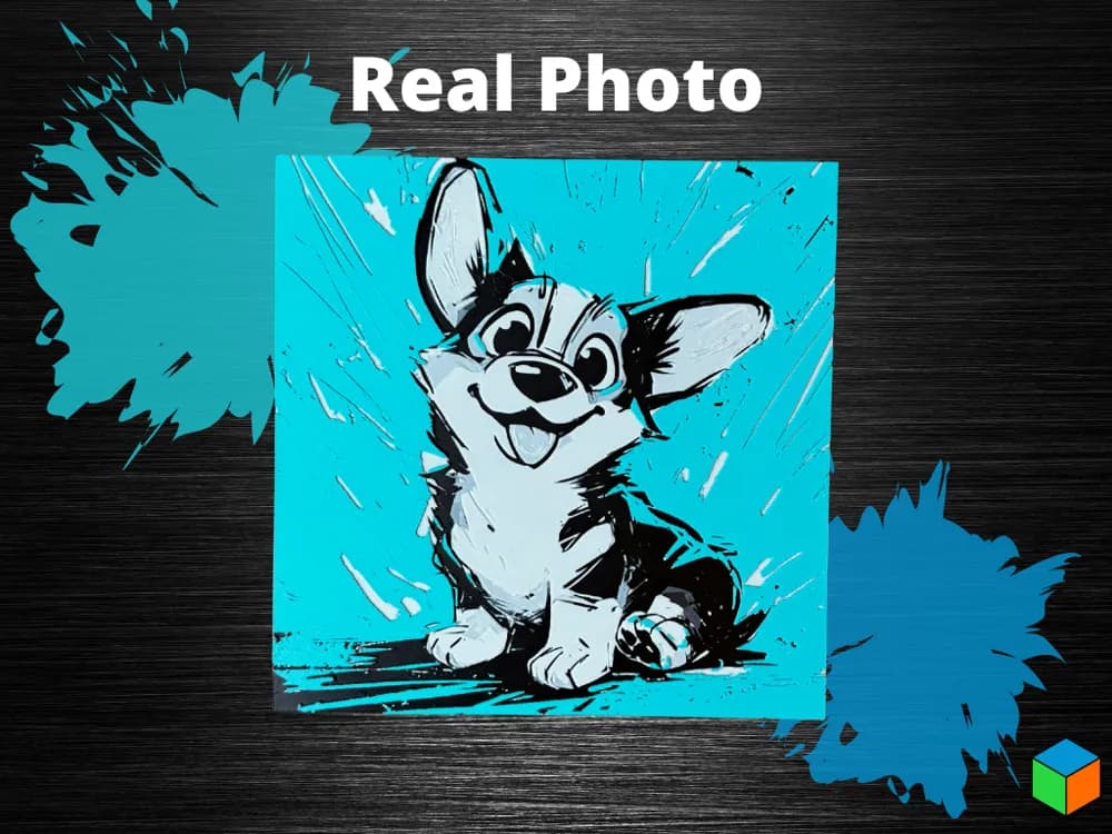 Corgi Cutie – Happy Pup Splash Print by 3D Prints By Vic HueForge model: Corgi Cutie – Happy Pup Splash Print by 3D Prints By Vic