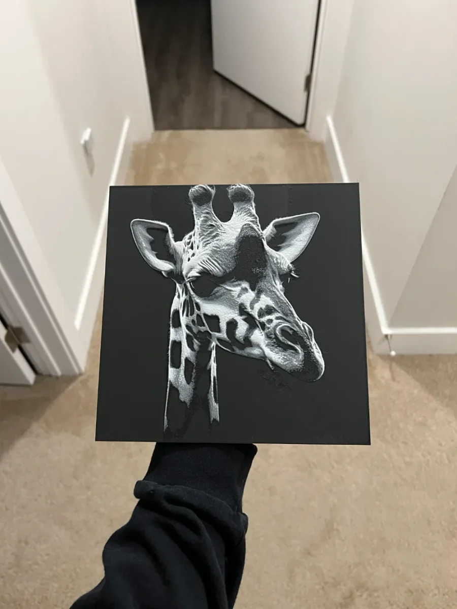 Giraffe Grayscale Art Hueforge by RP47 Designs HueForge model: Giraffe Grayscale Art Hueforge by RP47 Designs