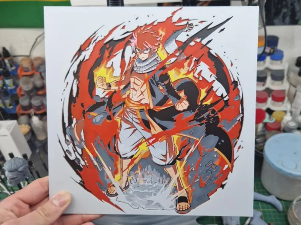 Fairy Tail Hueforge - Natsu Dragnir by Dakiren HueForge model: Fairy Tail Hueforge - Natsu Dragnir by Dakiren