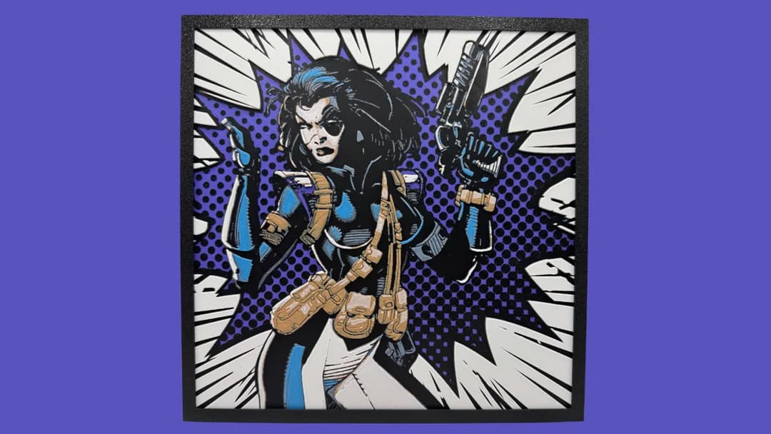 Domino - Marvel Hueforge by Canadian Gamer HueForge model: Domino - Marvel Hueforge by Canadian Gamer