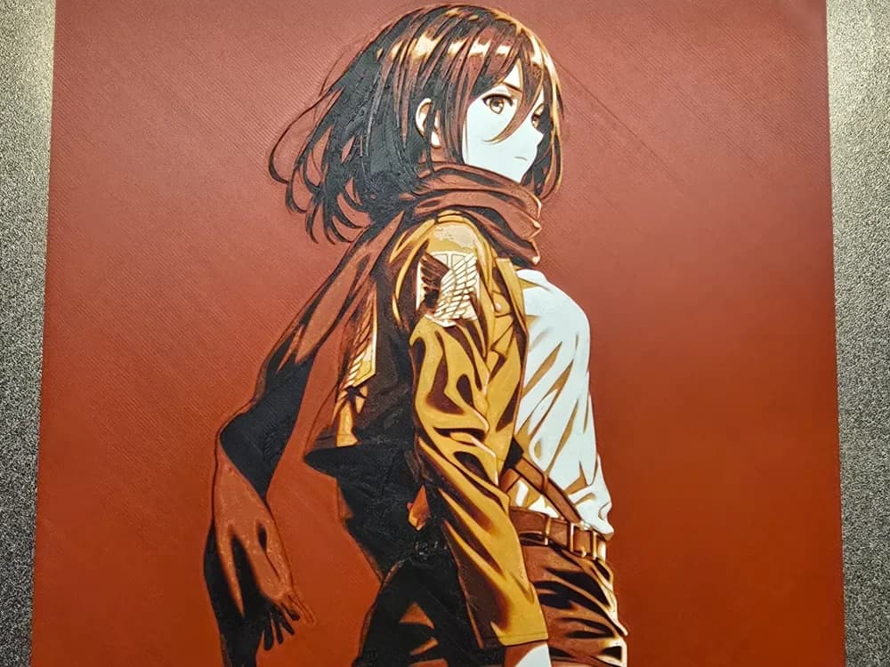 Attack on Titan - Mikasa by 3D-Mentiel HueForge model: Attack on Titan - Mikasa by 3D-Mentiel