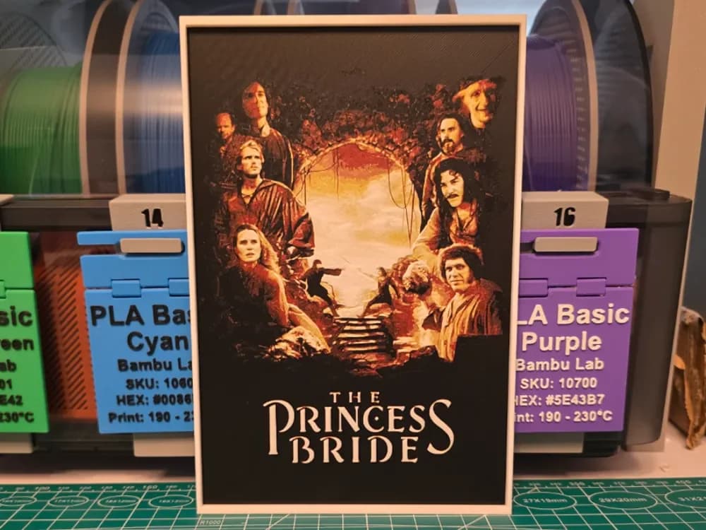 The Princess Bride Movie Poster - Hueforge Art by Lumpy3D HueForge model: The Princess Bride Movie Poster - Hueforge Art by Lumpy3D