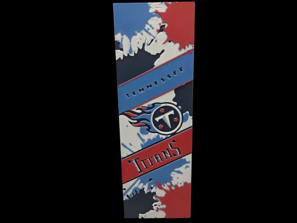 Tennessee Titans 50x150mm Bookmark by MythicHue's HueForge model: Tennessee Titans 50x150mm Bookmark by MythicHue's