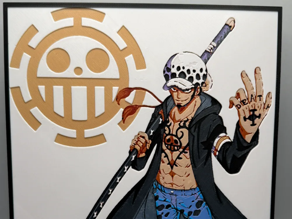 One Piece HueForge - Law by MonkeyForge 3D HueForge model: One Piece HueForge - Law by MonkeyForge 3D